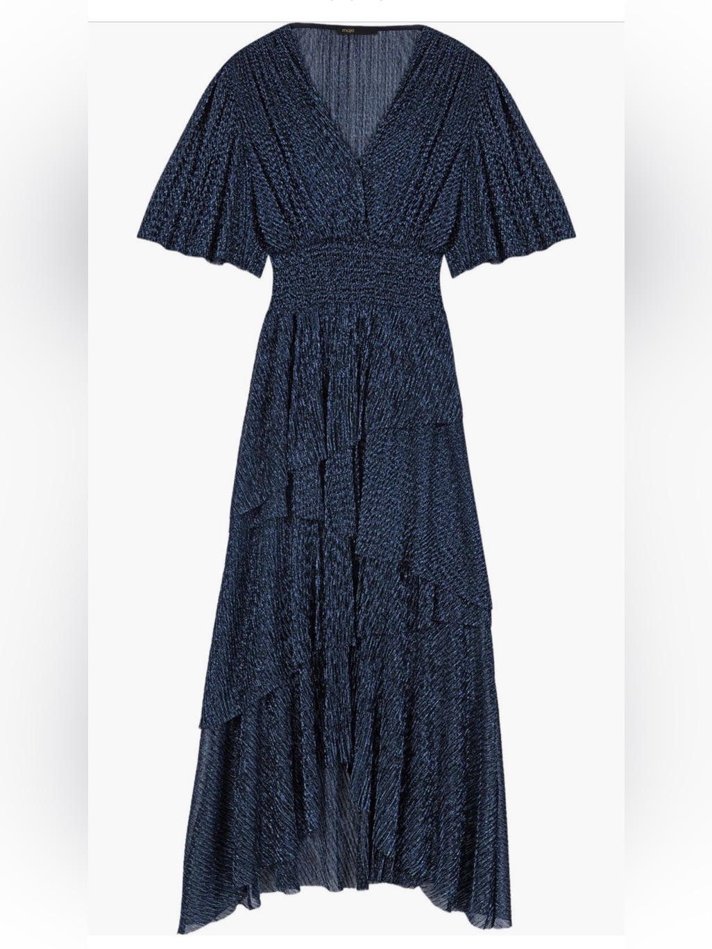 Maje | Ruffini Metallic Tiered Dress